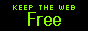 Animated button cycling between 'SAY NO TO WEB3' and 'KEEP THE WEB Free'